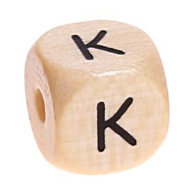 Letter cube wood embossed 10 mm 'K' 598 in stock 