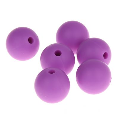 Silikonperle 12mm 'lila' 242 auf Lager