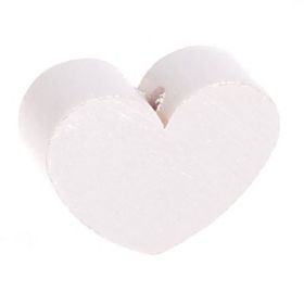 Motif bead shaped bead heart large 'white' 2286 in stock 