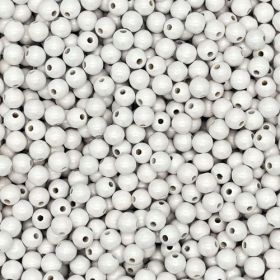Wooden beads mother-of-pearl 10mm - 50 pieces 'white' 121 in stock 
