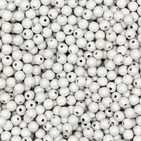 Wooden beads mother-of-pearl 10mm - 50 pieces 'white' 101 in stock 