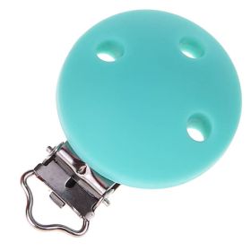 Silicone clip pacifier clip 35mm 'light turquoise' 389 in stock 