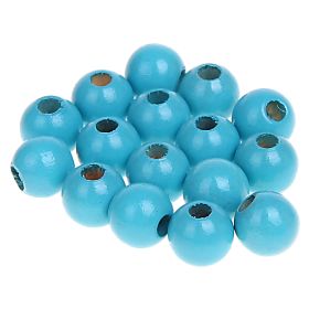 Holzperlen 8mm • 50 Stück 'helltürkis' 36 auf Lager