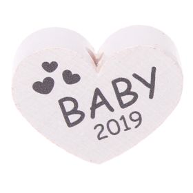 Motif bead heart baby 2019 'white' 94 in stock 