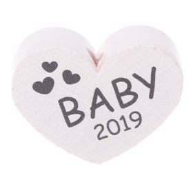 Motivperle Herz Baby 2019 'weiß' 0 auf Lager