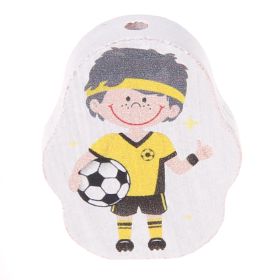 Footballer motif bead 'yellow' 65 in stock 