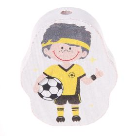 Motivperle Fußballer 'gelb' 54 auf Lager