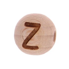 Letter beads 12mm with laser engraving - drilled horizontally 'Z' 194 in stock 