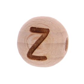 Letter beads 12mm with laser engraving - drilled horizontally 'Z' 145 in stock 