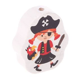 Pirate motif bead - pirate 'Pirate red' 49 in stock 