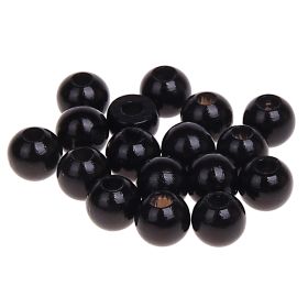 Wooden beads 8mm - 50 pieces 'black' 70 in stock 