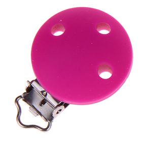 Silicone clip pacifier clip 35mm 'dark pink' 309 in stock 