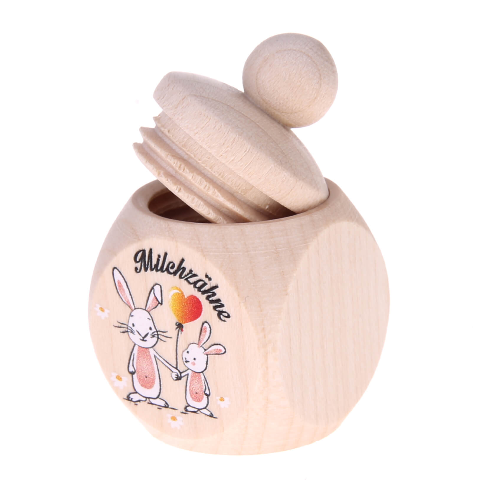Milchzahndose Waldtiere Aus Ahornholz | Handgefertigt In Europa | 3x3cm