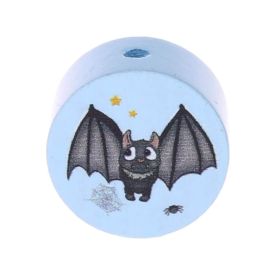 Motivperle Scheibe Fledermaus 'babyblau' 16 auf Lager