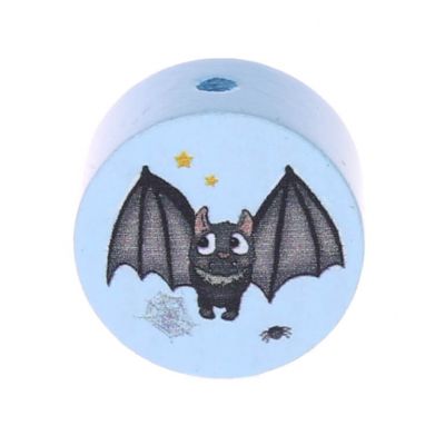 Motivperle Scheibe Fledermaus 'babyblau' 53 auf Lager