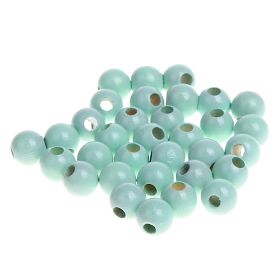 Wooden beads 10mm - 50 pieces 'mint' 127 in stock 