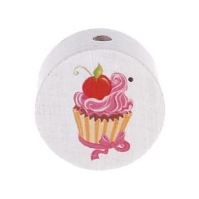 Motivperle Scheibe Cupcake 'rosa' 526 auf Lager