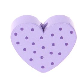 Dotted heart motif bead 'lilac ' 420 in stock 