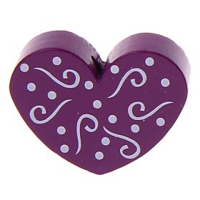 Scroll heart motif bead 'purple' 339 in stock 