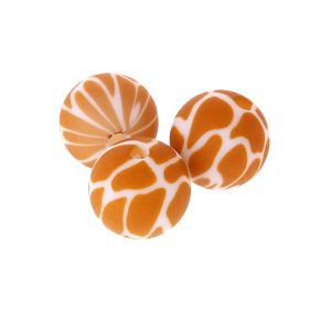 Silikonperle 12mm Muster 'giraffe' 0 auf Lager