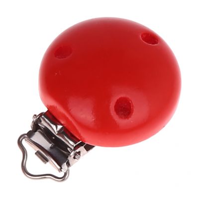 Holzclip / Schnullerclip Ø35mm 'rot' 382 auf Lager