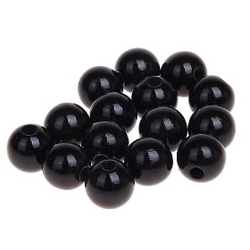 Wooden beads 12mm - 25 pieces 'black' 391 in stock 