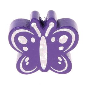 Motivperle Schmetterling Glitzer 'lila' 288 auf Lager