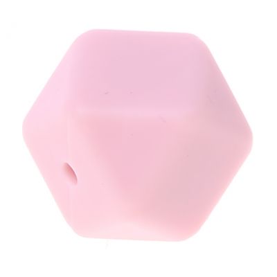Hexagonperle Silikon 'rosa' 38 auf Lager
