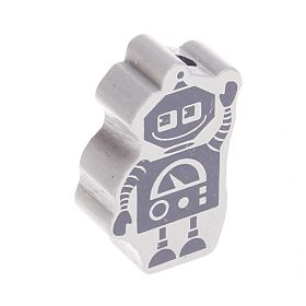 Robot motif bead 'light gray' 774 in stock 