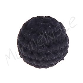 Häkelperle 20mm 'schwarz' 292 auf Lager
