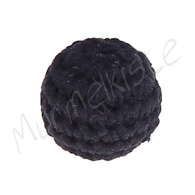 Häkelperle 20 mm 'schwarz' 420 auf Lager