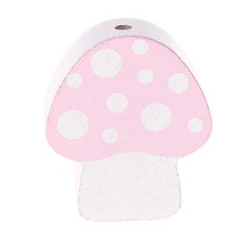 Mushroom motif bead 'pink' 653 in stock 