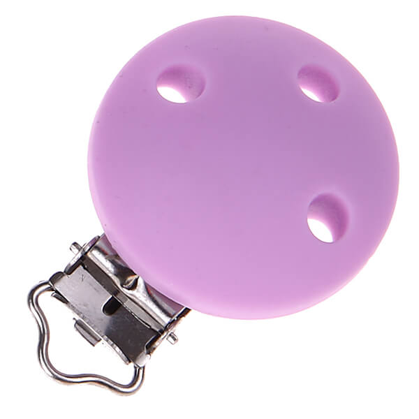 Silicone clip pacifier clip 35mm 'purple' 401 in stock 