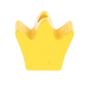 Milled crown motif bead 'yellow' 676 in stock 