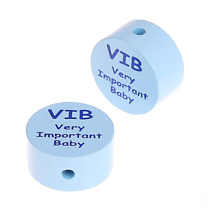 Motivperle Scheibe VIB Very Important Baby 'babyblau' 806 auf Lager