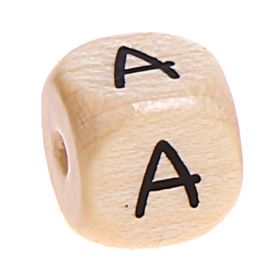 Buchstabenwürfel Holz bedruckt 11 mm B-ware 10 Stück 'A' 0 auf Lager