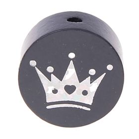 Glitter crown motif bead 'gray' 552 in stock 