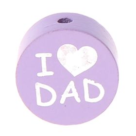 Reversible motif bead I Love MOM / DAD 'lilac' 242 in stock 