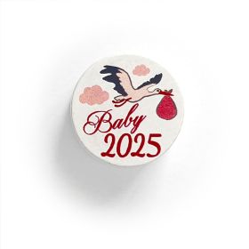 Motivperle Scheibe Baby 2025 'babyrosa' 34 auf Lager