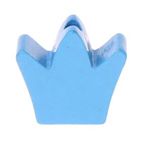 Milled crown motif bead 'sky blue' 664 in stock 