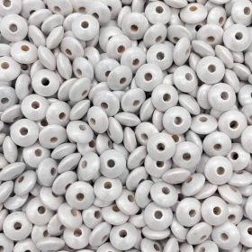 Wooden lenses mother-of-pearl 10mm - 50 pieces 'white' 116 in stock 