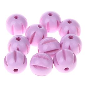 Längsrillenperlen 14mm • 10 Stück 'rosa' 85 auf Lager