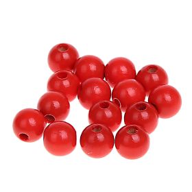 Wooden beads 10mm - 50 pieces 'red' 91 in stock 