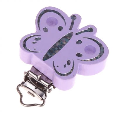 Schmetterlingclip Glitzer 'flieder' 0 auf Lager