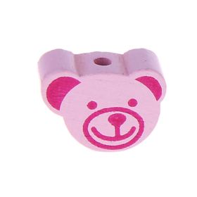 Mini bear motif bead 'pink' 865 in stock 