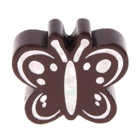 Motif bead butterfly glitter 'brown' 191 in stock 