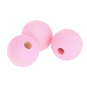 Watercolors wooden beads 12mm - 25 pieces 'rose' 175 in stock 