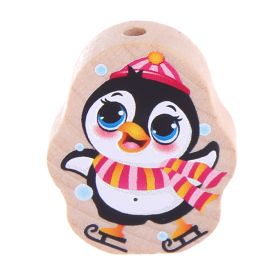 Motivperle Pinguin natur 'Schal rosa' 37 auf Lager