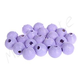 Rillenperlen 10mm • 25 Stück 'flieder' 129 auf Lager