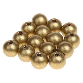 Holzperlen 10mm • 50 Stück 'gold' 55 auf Lager